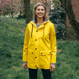 WOMENS' CIRE RAINCOAT - YELLOW