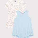 2 PACK BABY GIRLS' ROMPERS