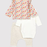 BABY GIRLS' WOOL & COTTON BLEND OUTFIT