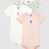 3 PACK BABIES' S/S BODYSUITS