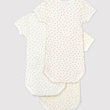 3 PACK BABIES' MINI HEARTS BODYSUITS