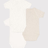 3 PACK BABIES' CROSSOVER S/S BODYSUITS