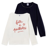 GIRLS' L/S T-SHIRTS - 2 PACK