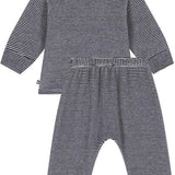 BABIES' VELOUR STRIPED ENSEMBLE