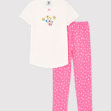 GIRLS' FLOWER PRINT PYJAMAS