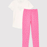 GIRLS' FLOWER PRINT PYJAMAS