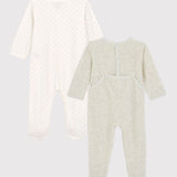 2 PACK BABIES' PARIS VELOUR ROMPERS