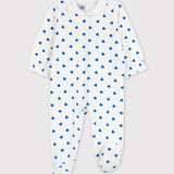 BABIES' VELOUR HEART ROMPER