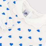 BABIES' VELOUR HEART ROMPER