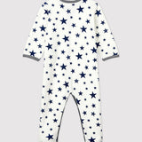 BABIES' STAR VELOUR ROMPER