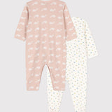 BABIES' 2 PACK FLORAL / WHALE PRINT ROMPERS