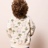 BOYS' CAMEL & PALM PRINT SWEATSHIRT