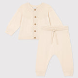 BABIES' KNITTED WOOL BLENDED OUTFIT