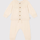 BABIES' KNITTED WOOL BLENDED OUTFIT