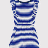 GIRLS' STRIPED TERRY DRESS