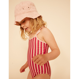 TODDLER GIRLS' CANDY STRIPED BATHERS