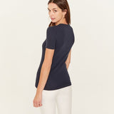 WOMENS' NAVY CREW T-SHIRT