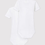 2 PACK BABIES' WHITE S/S BODYSUITS
