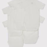 5 PACK BABIES' BUNNY CROSSOVER S/S BODYSUITS