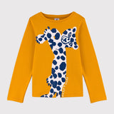 GIRLS' SPOTTY CAT T-SHIRT