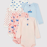 5 PACK BABIES' L/S BODYSUITS